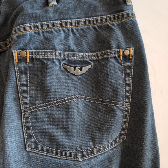 Armani Jeans Men's Blue Denim Jeans Straight Leg Bootcut, US 36 - Picture 5 of 10